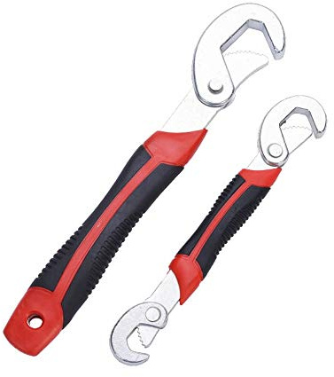 JF-XUAN FJZ 2pcs Universal Wrench Set 9-32mm Keys Multi-Function Adjustable Portable Torque Ratchet Oil Filter Spanner Hand Hardware Tools (Color : 2Pcs Red No Box)