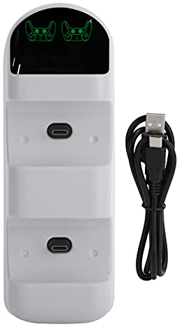ciciglow Station d'accueil pour Chargeur de Contrôleur Station d'accueil de ChargerType‑C avec Lumière LED pour Contrôleur de Jeu sans Fil Plug and Play