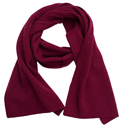 FosterNatur, Damen/Herren Merino Schal feinripp, 100% Wolle Merino extrafein