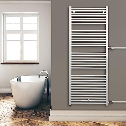 Austausch Badheizkörper Bad Renovierung Heizkörper mit Seitenanschluss Nabenanschluss weiß (1732 x 600 (Anschlussmaß 900) mm) (899 Watt nach EN442)