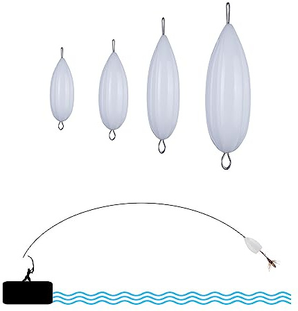 Hezhou 4 Pezzi Fishing Sbirolino Set Set di 4 galleggianti per Pesca alla Trota Fishing Bombarda Semi Affondante 10g 15g 25g 35g Set Galleggiante Trota per la Pesca alla Trota