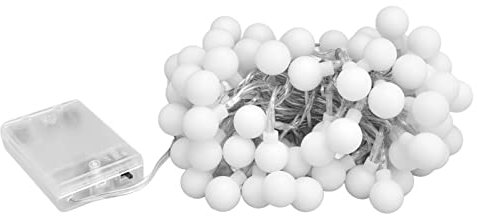 Cadena De Luces Lámpara De Cadena De Perlas Artificiales LED De 10 M Luz De Cadena Esférica Decorativa De 100 LED Con 2 Modos De Iluminación Para Patio, Jardín, Centro Comercial, Habitación Del Hogar