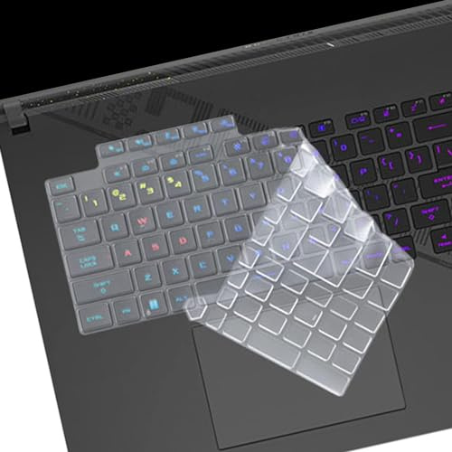 Tastaturabdeckung für Asus ROG Strix Scar 18 & Strix G18 Gaming Laptop, Scar 18 G835 G834 G835LX/LW G834JY/JZR/JYR, ROG Strix G18 G815 G814 G815LW LR/LP G814JI G814JZ Silikonhülle, transparent