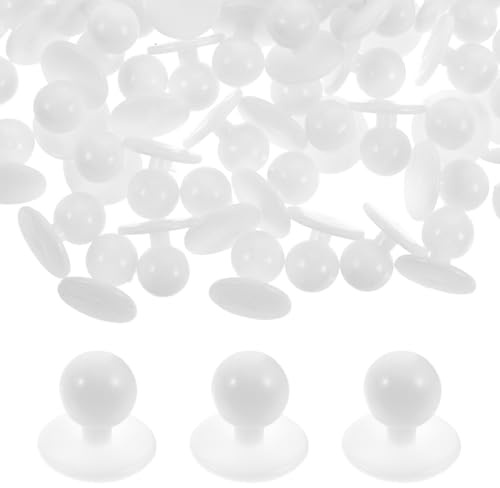 Operitacx Kochjacken Knöpfe Weiß 100 Stück Kunststoff Knöpfe Für Kochjacke Ersatz Knopf Zum Nähen Arbeitskleidung Zubehör 1.8Cm