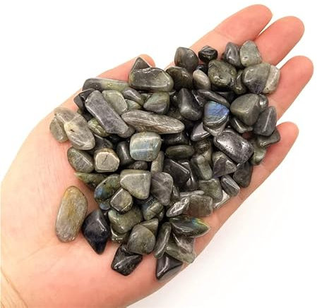 IDGTTLDF décoration de la Chambre 50g de Cristal de Gravier Gris Naturel for Aquarium, Pierres et Cristaux de décoration intérieure(Color:8-12mm)