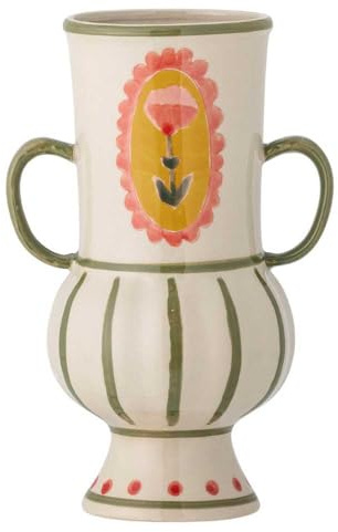 Odina Vase, Grün, Steingut