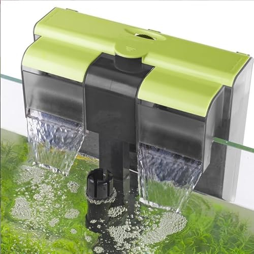 everfarel Hang On Filter Aquarium,450L/h Aquarium Außenfilter mit UVC 4-in-1 Einstellbarer Durchfluss Fish Tank Filter, Wasserfallfilter für 10-100L Aquarien