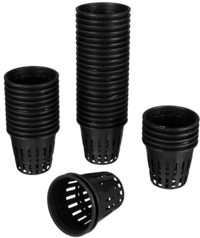 IWOWHERO 100piezas Macetas Hidropónicas para Cultivo Sin Suelo Negro Maceteros De Plástico para Orquídeas para Jardín