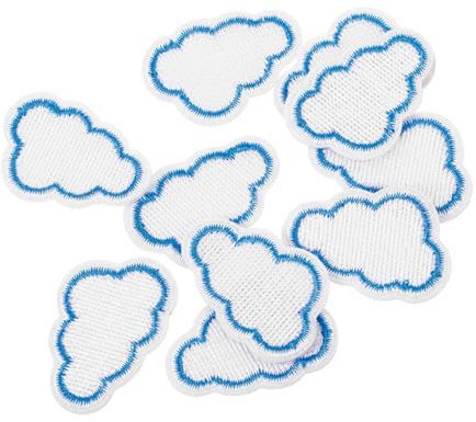 SEWACC 10stücke Wolkenförmige Aufnäher Patches Für Kleidung Hüte Und Taschen Für Kreative Bastelprojekte Reparaturen Und Dekoration