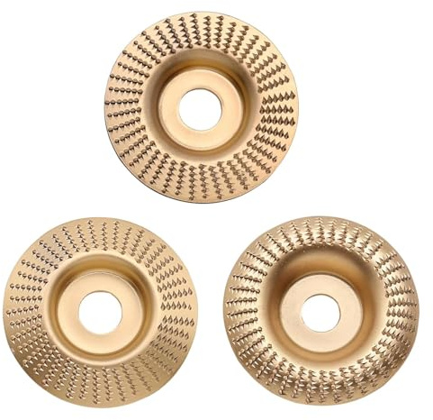 3 ruedas de pulido de madera de 22 mm de diámetro, disco giratorio, herramientas de disco abrasivo, herramienta de tallado de madera para amoladora