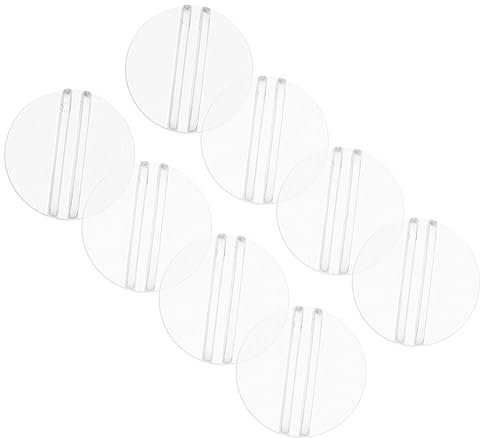 STOBOK 50stücke Transparenter Runder Kartenhalter Kunststoff Visitenkartenständer Für Desktop Büro Platzkartenhalter Mehrfacher Kartenorganizer Robust Langlebig