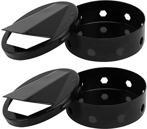 VICASKY Lot de 2 boîtes de fumage pratiques pour barbecue en émail anti-adhésif pour les repas des saucisses et plus