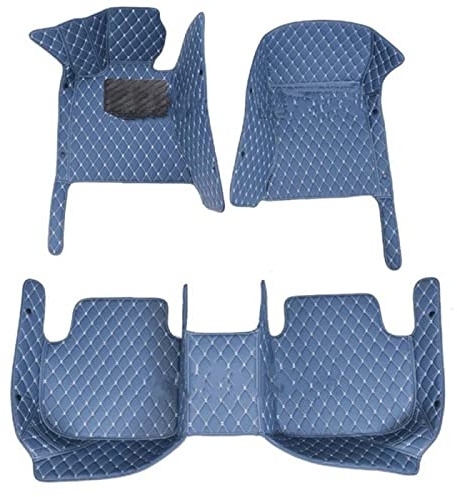 Fußmatten Autotepiche Für Volvo XC90 XC60 S80 S40 Für S90 S60 242 V70 850 C30 CC V40 V90 XC40 Custom Leder Auto Fußmatten Auto Fußmatten Styling Teppiche Auto-Schondecke(Blau)