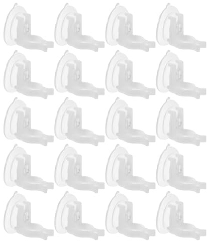 VANZACK Set 20 Pezzi Portacandele a Ventosa Trasparente per Candele LED senza Fiamma, Supporto Stabile per Finestre e Decorazioni Natalizie, Accessori per Casa e Feste