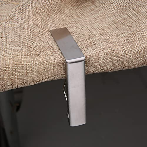 SEAFRONT Dukklämmor Rostfria Stålklämmor 2-pack 3 X 2,4 i Anti-Slip Bordsöverdrag Hållare för Picknick Uteplats Restaurang Bröllopsfestbord Under,36 Tum Tjocka