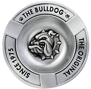 The bulldog posacenere metallo logo rilievo