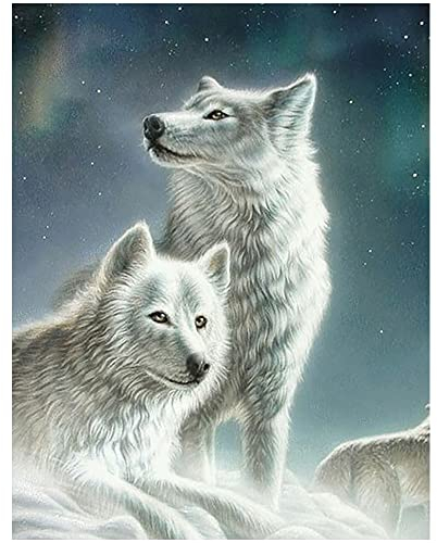 Square Diamond Painting Erwachsene 40x50cm Eckige Steine Puzzle Diamant Mosaik Klebebilder Quadratische Steine Diamant Painting Bilder Groß Kreuzstich Set Tiere Wolf Daiments Painting Aufkleber