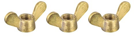 sourcing map 3 Stück Messing Flügelmutter M14 Schmetterling Mutter Hand Twist Tighten Befestigung für Möbel Maschinen Elektronische Geräte