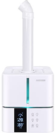 Humidificador Ultrasónico Humidificador de relleno superior 5L Humidificador de crías domésticos y comerciales, humedad constante inteligente y apagado automático sin agua, operación de susis tranquil