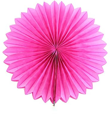 12 Stück Papier Fächer Dekoration Hanging Girlande Blumen Papierfächer Party Deko Set,Hängende Deko für Hochzeit Geburtstag Tea Party Tischdeko Classroom Baby Shower Backdrop Garland,15cm RosaRot