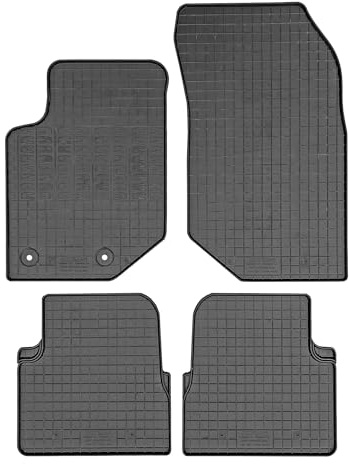CIKCAR Satz Gummimatten kompatibel mit Jeep Avenger (Benziner) 2023- & FIAT 600 (Benziner) 2023- & Alfa Romeo Junior (Benziner) 2024- (4-teilig + Montagesystem)