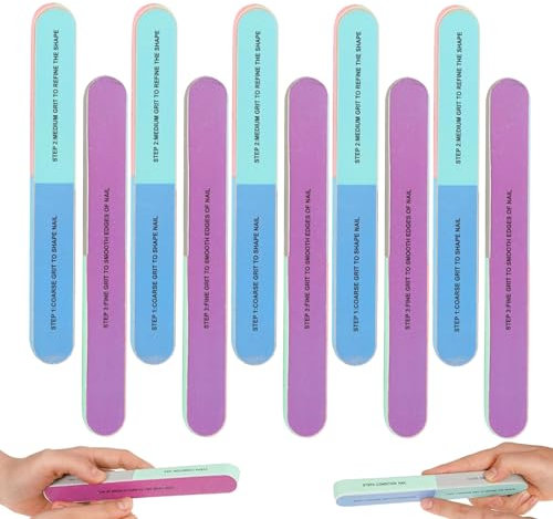 10 Stück Polierfeile Fingernägel,Nagel polierfeile,Nagelpolierfeile,Nagel Buffer,Maniküre Werkzeug,Kompakt und Tragbar,für die Persönliche Tägliche Maniküre und Nagelpflege in Schönheitssalons