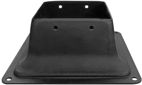 GZKDKZB Base de Poste Universal Negra, Soportes de Anclaje para Postes de Cerca de Vinilo para concreto/Cerca de sujeción/pabellón al Aire Libre, Base de Soporte para barandilla de Porche