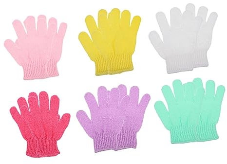 Didiseaon 10pcs Nylon Exfoliating Shower Gloves for Deep Body Cleaning, Lightweight and Comfortable Material Suitable for Arms and Legs, for Home Use Random Color