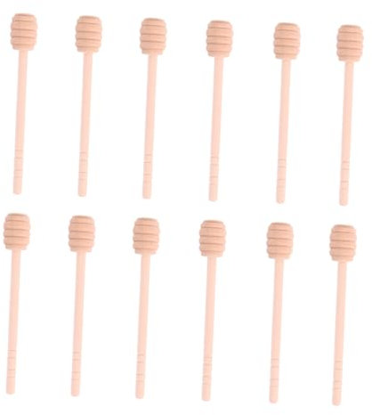 Amosfun 12stücke Holz Honig Rührstab Für Honig Marmelade Sirup Kaffee Melasse Glatte Oberfläche Wiederverwendbar