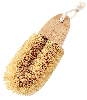 Healeved U-Shaped Pot Brush Professional Wok Brush Household Dish Scrubber for Heavy Duty Kitchen Cleaning Multi-Function Sink Made of Natural Coconut Material for Oil Scrubbing