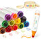 Ohuhu Washable Markers for Kids, 12 Vibrant Colours Felt Tip Pens with Stampers | Water-Based Non-Toxic | Easy-Grip Design for Toddlers & Children Ages 3+ | Art Supplies, Colouring, Drawing