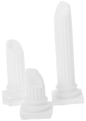 IMIKEYA 1set Statue Gesso Colonna Romana Decorazione Elegante Per Matrimoni e Interni Colonne Greche Versatili Per Ambienti Domestici e Uffici Statuette Con Dettagli Intricati e Materiale