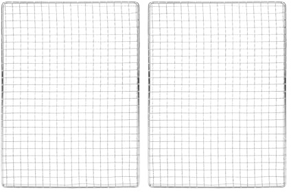 M METERXITY 2-Pack Cooling Rack 15 x 11 Stainless Steel, Silver | Baking Rack, Wire, for BBQ, Cooking, Roasting, Grilling, Steaming, Drying, for Baking