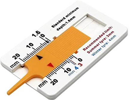 Medidor de profundidad de 0 a 20 mm, calibrador de profundidad de neumáticos, escala de neumáticos, herramienta de medición de rueda de remolque de motocicleta