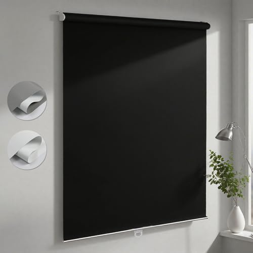 Tenda a rullo oscurante Klemmfix senza Forare, tenda avvolgibile oscurante con morsetti e con catenella per finestre e porte, Blackout, opaco, Protezione Solare