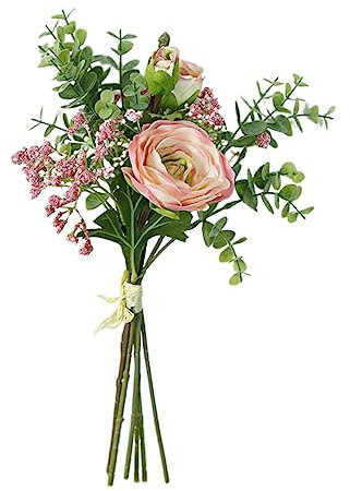 GHMYU Artificial Plants Künstliche Rosen Blumen werfen Hochzeit Brautsträuße Pink Simuliertes Hochzeit dekorative Blumenstrauß Flowers