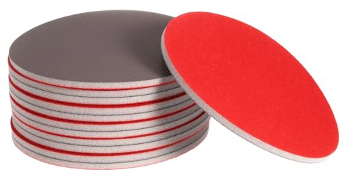 sourcing map 12pcs 3000 Grit Spugna abrasiva 15,2 cm Hook and Loop spugna disco abrasivo bagnato/asciutto per auto legno muro a secco metallo