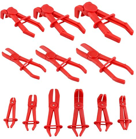 MUNGHOK Lot de 12 pinces de serrage pour tuyau, 3 tailles, colliers de serrage, pince pour carburant, refroidissement et tuyaux de frein