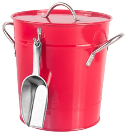 UKCOCO Seau à Glace Vintage Portable avec Poignée Seau à et Glaçons Robuste pour Bar et Maison pour Boissons Fraîches