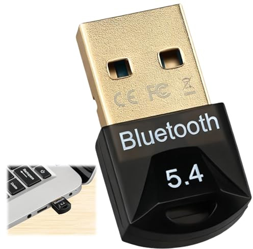 Dongle Bluetooth 5.4, Cle Bluetooth pour PC Adaptateur Bluetooth USB Compatible avec Windows 11/10/8.1/7 pour Casque, Souris, Clavier, Imprimantes