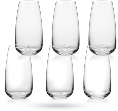 Inmaculada Romero IR Coffret De 6 Verres En Cristal De Bohème, 550Ml Chacun. Collection Alizée.