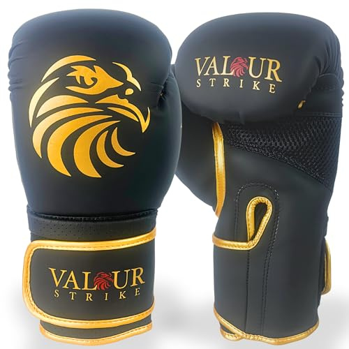 Valour Strike Guantoni da boxe per uomini e donne, marchio britannico di fiducia | Guanti da allenamento e sparring da 453,6 g per boxe, kickboxing, muay thai, MMA e boxercise