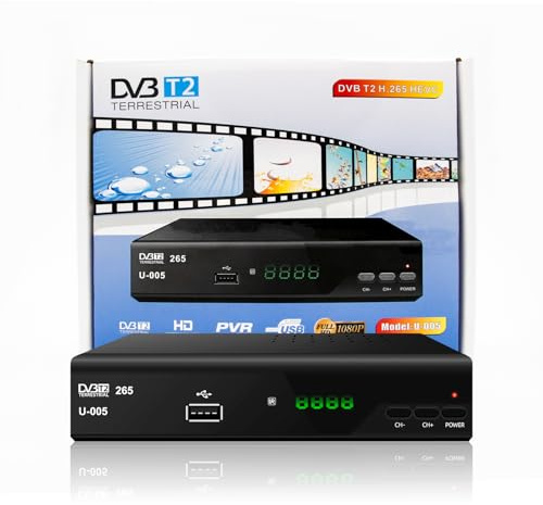 DVB-T dvb t2 h 265 hevc Full HD 1080-usb-hdmi-gravatore ricevitore TV digitale terrestre (h 265)