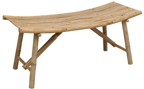 vidaXL Gartenbank 110 x 45 x 50 cm Bambus Natur Rechtwinklig