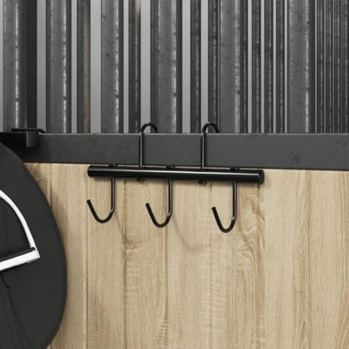 Lumanois Trensenhalter mit 5 Drehhaken Schwarz Stahl,0.71kg,172464
