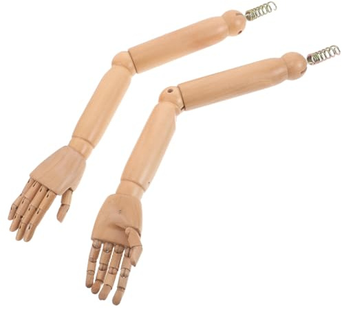 Beweglicher Mannequin Arm mit Flexiblen Gelenken, Realistische Hand | 1 Stück, Holz und Stahl, Bewegliches Modellarm für Bekleidungsdisplays und Rollenspiele