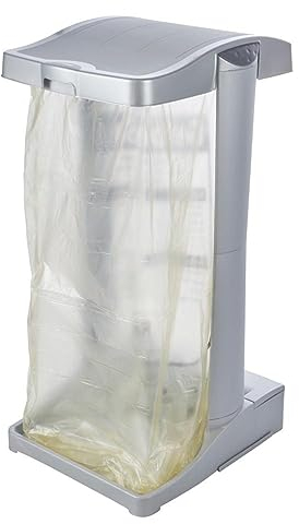 keeeper Supporto per Sacchi della Spazzatura con Scomparto Integrato, 60-120 L, Ole, Grigio (Argento/Antracite)