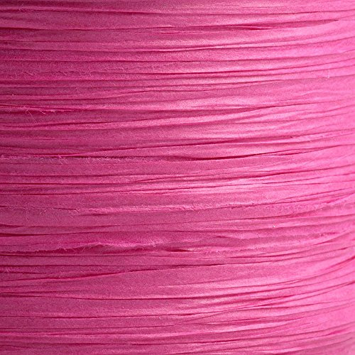 Italian Options Paper Raffia Ribbon 7mm x 100M - Fuchsia Pink