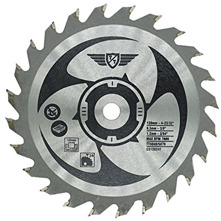 1 x TopsTools CS12024T 120 mm 24 D 9,5 mm alesaggio TCT lame per sega compatibili con Worx WorxSaw XL Worx WX427 WX429 WX437 WX439 WX531 400 W 700 W