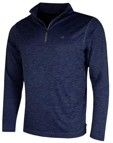 Calvin Klein Mens Harlem 1/4 Zip Pullover - Navy - M